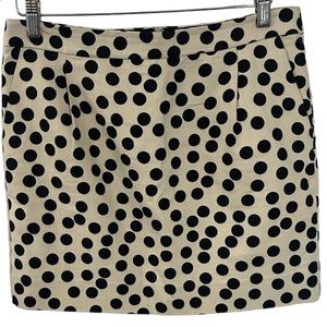 J. Crew Scatter Dot Postage Stamp Ivory with black dots size 8 pockets